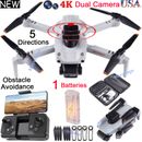 RC Drone 4K HD Dual Camera FPV WiFi Obstacle Avoidance Foldable Quadcopter Toys