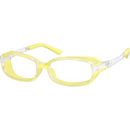 Zenni Kids Rectangle Prescription Glasses Yellow Plastic Full Rim Frame