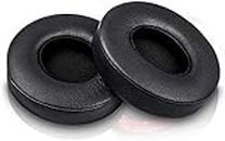Syga Extra Thick Replacement Earpads for Beats Solo 2 & 3 - Ear Pads for Beats Solo 2 & 3 Wireless ON-Ear Headphones - Soft Leather, Luxury Memory Foam, Strong Adhesive | Black