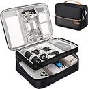 Styleys Double Layer Electronic Gadget Organizer Case, Cable Organizer Bag for Accessories, Hard Disk, Power Bank, Charger for Travel (Black - S12001)
