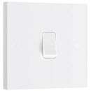 BG Electrical 912-0J Single Light Switch, White Moulded, 2-Way, 10AX