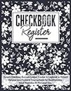 Checkbook Register | Simple Checking Account Ledger Tracker & Logbook to Record Balance and Payment Transactions for Bookkeeping, Small Business Or ... Card Register Journal Gift for Men and Women.