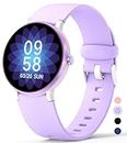 MgaoLo Kids Smart Watch,Fitness Tracker with Heart Rate Sleep Monitor for Boys Girls,Waterproof DIY Watch Face Pedometer Activity Tracker for Fitbit Android iPhone (Purple)