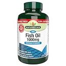 Natures Aid Fish Oil 1000mg | Omega 3 (180mg Epa & 120mg Dha) | Made In The UK, 120 Softgels for The Price of 90, 120 Capsules