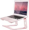 Orionstar Laptop Stand Portable Aluminum Laptop Riser Compatible with Mac MacBook Air Pro 10 to 15.6 Inch Notebook Computer, Detachable Ergonomic Elevator Holder, Rose Gold