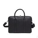CCAFRET Borsa porta pc Calfskin Briefcase Men Laptop Bag Business Leather Woven Handbag or Cross-Body Classical