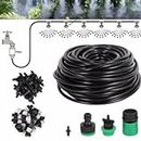 EpheyFIF 20M Misting System Kits Outdoor Cooling Mist System Drip Irrigation Mister with Misting Nozzle for Home Garden Patio