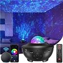 Galaxy Projector Star Projector with Bluetooth/Music Speaker/Voice Control/Timer,Work with Alexa & Google Assistant,Starry Night Light Projector for Kids Adult Bedroom/Christmas Decoration/Ideal Gift