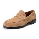 Salvatore Ferragamo Men's FERRO2 Brown Suede Leather Penny Loafers Shoes