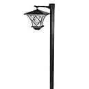 Dovhmoh 1.5M LED Solar Powered Garden Lamp Post - Decorative Waterproof Outdoor Lantern Lights for Pathway, Driveway, Yard, Porch