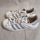 Ladies / Youth White Leather Adidas Superstar  Trainers.  UK Size 3