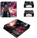 Khushi Decor Anime Slim Theme 3M Skin Sticker Cover for PS4 Console and 2 Controllers Video Game