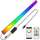 Melofo RGB Under Monitor Light Bar Gaming RGB LED Lightbars with Smart APP Bluetooth Remote Control Speed Adjustable Color Changing RGBIC USB Powered Light Bar Desk Light Bar for PC Game Computer TV