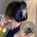 Metal Butterfly Hair Clip Rhinestone Hair Accessories Ponytail Hairpin Headwear