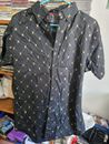 Drill Clothing Co Slim Fit Bees Men's Large Black Short Sleeve Button Down.
