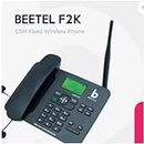 Beetel F2K GSM Fixed Wireless Phone, LCD Display, Supports Quad Band, Dual Sim, Hotline with Keypad Lock, Alarm, Calculator, Calendar, Low Battery Alert, Two-Way Speaker, 4 Direct Memory Keys (Black)