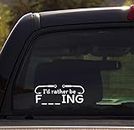 Sunset Graphics & Decals I Would Rather Be Fishing Funny Dirty White Vinyl Car Decal Sticker Windor Sticker Hunting | Cars Trucks Vans Walls Laptop | White | 7 x 2.75 inches | SGD000020