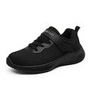 DREAM PAIRS Boys Girls School Breathable Tennis Running Shoes Athletic Sport Sneakers All Black Size 6 Big Kid Krider-1