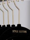 Style Sisters Black Velvet Coat Hangers Non Slip Space Saving Hanger x30