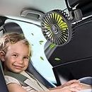 HUENLYEL USB Car Seat Fans for Backseat Baby, Electric 5V USB Car Cooling Fan for Car Rear Seat Baby Kids Passengers(USB Powered Only, No Battery)
