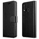 iCatchy for Samsung Galaxy A20e Case Wallet Book [Stand View] Card Case Cover Magnetic Closure [Kickstand] Leather Folio Case Compatible with Samsung Galaxy A20E Phone Cover (Black)