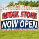 RETAIL STORE NOW OPEN Advertising Vinyl Banner Flag Sign Many Sizes