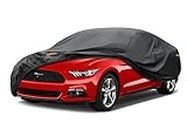 Kayme 7 Layers Car Cover Custom Fit for Ford Mustang/Shelby (1964-2024) Waterproof All Weather for Automobiles, Outdoor Full Cover Rain Sun UV Protection.Black