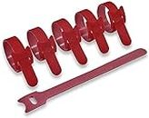 Rpi shop - 16 Pcs Reusable Cable Ties Strap, 8 Inch(200mm), with Double Sided Hook & Loop Wire Organizer, Cable Management for Tablet Laptop PC TV Home Office Electronics Wire, DIY, (Color: Red)