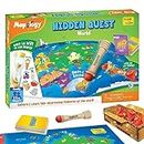 Imagimake Mapology Hidden Quest World Map Board Games for Kids | Magical Swipe & Reveal | Educational Toys for Kids 5 Years | Kids Toys for Boys & Girls | Card Games | Birthday Gift for Girls & Boys