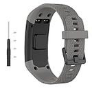 BoLuo Bracelet for Garmin Vivosmart HR with Metal Buckle, Silicone Replacement Watch Strap, Adjustable Silicone Strap, Watch Strap Bracelet for Garmin Vivosmart HR Watch, Silicone