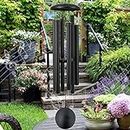 ASTARIN 45 in Memorial Wind Chimes Large with 6 Heavy Tubes, Large Deep Tone Wind Chimes Outdoor for Garden Hanging Décor,Sympathy Gifts. Black