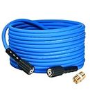 TOOLCY Super Flexible Pressure Washer Hose 30ft, 3300 PSI, 1/4 Inch Kink Resistant Power Washer Hose, Replacement Pressure Washing Hose with M22 Extension Coupler for Power Washers