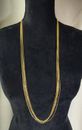 HSN Bellezza Italy 7 Strand Gold Tone Long Chain Necklace Women's Jewelry 