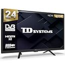 TD Systems - Televisor 24 Pulgadas, No Smart TV, Television TDT HD, 3 años de garantía, Modelo 2024 - PRIME24C19H
