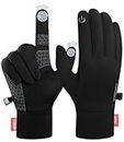 Alaplus Winter Gloves Touchscreen Windproof Elastic Cuff Thermal Cycling Gloves for Men Women Running Driving Cycling