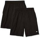 Amazon Essentials Men's Performance Tech Loose-Fit Shorts (Available in Big & Tall), Pack of 2, Black, XX-Large