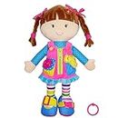 June Garden 15.5" Dressy Friends Belle - Educational Stuffed Plush Doll for Kids and Toddlers 2 Years and Up - Montessori Buckle Soft Toy