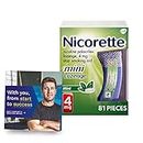 Nicorette 4mg Mini Nicotine Lozenges to Help Quit Smoking with Behavioral Support Program - Mint Flavored Stop Smoking Aid, 81 Count