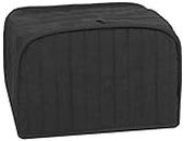 Ritz Premium Universal Four Slice Toaster Cover, 11.25" x 7.25" x 10.5", Polyester and Cotton Quilted, Fingerprint Protector, Super Soft Appliance Cover and Dust Cover, Black