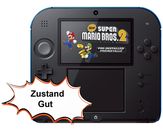 Nintendo 2DS Handheld Spielkonsole Schwarz/Blau Mario Bros 2 Edition- Zustand: G