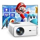 【Android TV & 3s Focus】Projector, WiMiUS 25000Lumen Portable WiFi6 Bluetooth Full HD 1080P Projector 4K Support, Short Throw Netflix/YouTube Built-in Smart Projector for Home Cinema, Travel, Camping