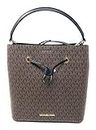 Michael Kors Suri Large Bucket Backpack Handbag Brown PVC