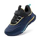 DREAM PAIRS Boys Girls Shoes Kids Tennis Running Athletic Protective Walking Sneakers Dark Blue/Black Size 2 Litter Kid SDRS2335K