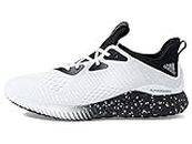 adidas Men's Alphabounce 1 Sneaker, White/Iron Metallic/Black, 10.5