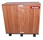 AMMU Wooden Trolley with Battery Tray for Inverter Battery (Teak Color)