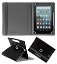Acm Rotating Leather Flip Case Compatible with Kindle Fire 7 2019 Tablet Cover Stand Black