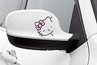 Hello Kitty Side Mirror Decal Die Cut Vinyl Decal Sticker for Bumper & Car Window Laptops, MacBook, Trucks, Wall and More Colour - Pink - Size - 3.5" X 3.2"