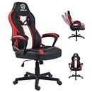 Gamer Chair, Gaming Chair for Teens Adults, JOYFLY Silla Gamer Video Game Chairs Ergonomic Office PC Chair with Lumbar Support(Black-Red)
