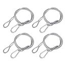 4Pack Clamps for Lights Stage Lighting Equipment & Accessories, Clamp Hooks Safety for Speaker Stand, Stage Light Safety Cables Lighting Safety Chains for Hanging Lights Dj Truss Lighting Clamp