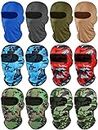 12 Pieces Sun Protection Balaclava Full Face Cover Sun UV Protection Face Protective Cover for Outdoor Sports (Chic Color,Chic Style)